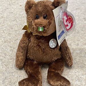 Ty Beanie Baby CHAMPION Bear 2002 NIGERIA FIFA World Cup Vintage Plush Animal